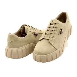 Sneakers Filippo DP4138 in pelle scamosciata beige 4