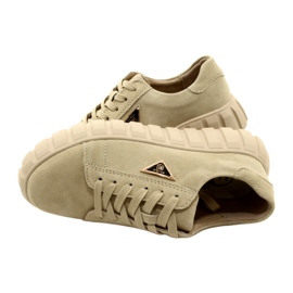 Sneakers Filippo DP4138 in pelle scamosciata beige 5