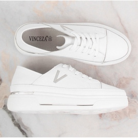 Scarpe sportive da donna in pelle bianca Vinceza SG23-7857 bianco 1