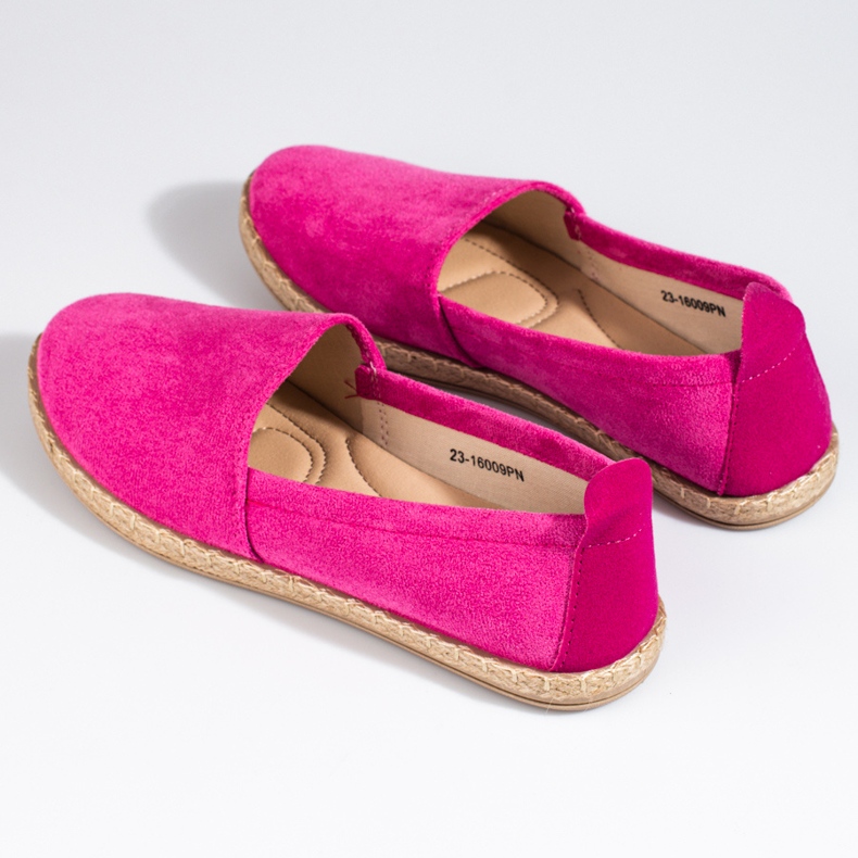 W. Potocki Espadrillas Potocki in camoscio rosa da donna 1