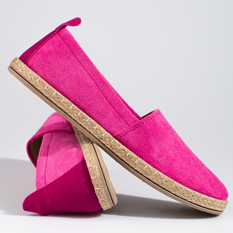 W. Potocki Espadrillas Potocki in camoscio rosa da donna 2