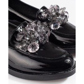 W. Potocki Scarpe da donna laccate con decoro Potocki nero 1