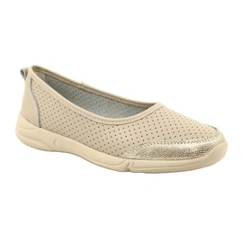 Ballerine in pelle traforata Evento 21PB32-3621 beige d'oro 1