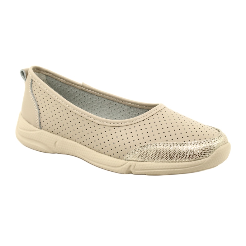 Ballerine in pelle traforata Evento 21PB32-3621 beige d'oro 1