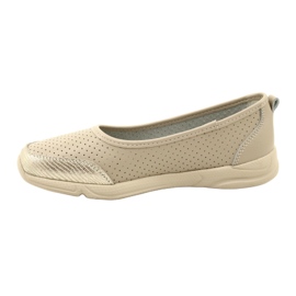 Ballerine in pelle traforata Evento 21PB32-3621 beige d'oro 2
