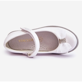 Vinceza Ballerine Velcro Bimba Con Fiocco Decorativo Bianco Nadia 2
