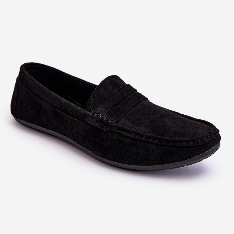 Mocassini in pelle scamosciata da uomo Black Mack nero 1