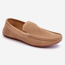 Mocassini Classici Da Uomo In Pelle Scamosciata Beige Felixo 1