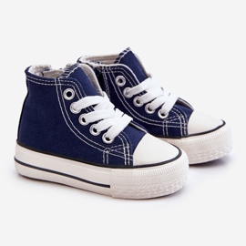 Sneakers Alte Da Bambino Con Cerniera Blu Filemon 1