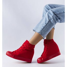 BM Sneakers con zeppa rosse di Groussay rosso 1