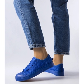 Sneakers blu in tessuto intrecciato di Thibodeau 1