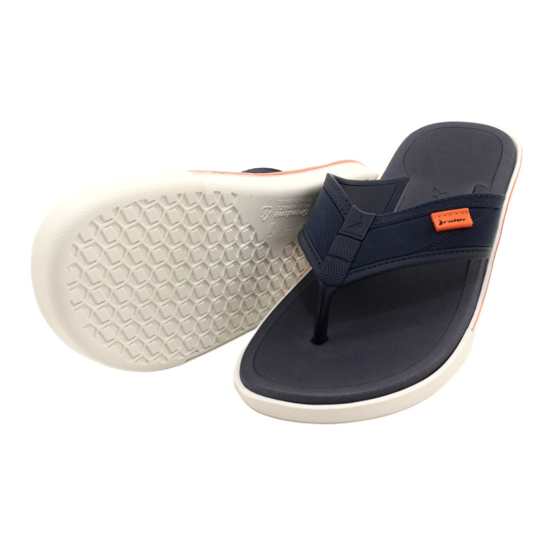 Infradito da uomo in gel Rider 11772 AG379 Blu nero 4