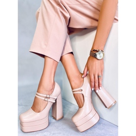 BM Décolleté Loit Beige con plateau in grana 1