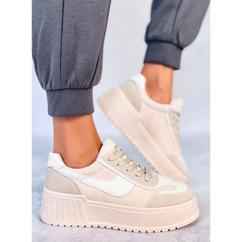 BM Sneakers con plateau Foret Beige 2