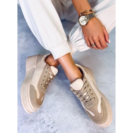 BM Scarpe da ginnastica con plateau Foret Khaki beige 2