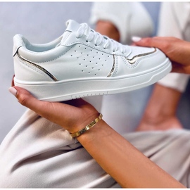 BM Sneakers Reggi Gold da donna bianco 1