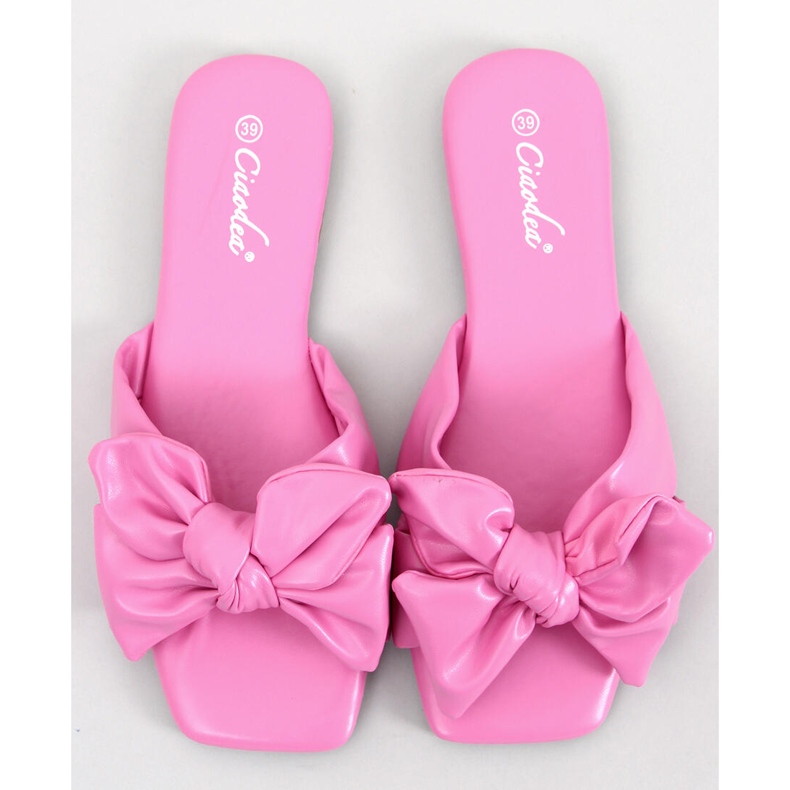 BM Minnen Pantofole con fiocco rosa 2