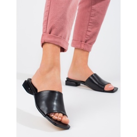Sandali neri classici da donna con tacco Shelovet nero 1