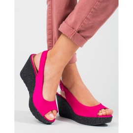 Sandali con zeppa rosa Shelovet da donna leggeri 1