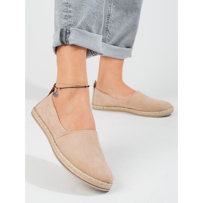 W. Potocki Espadrillas beige Potocki da donna in camoscio 1
