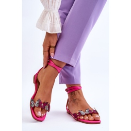 Sandali Donna Con Farfalle Decorative Fucsia Jeane rosa 2