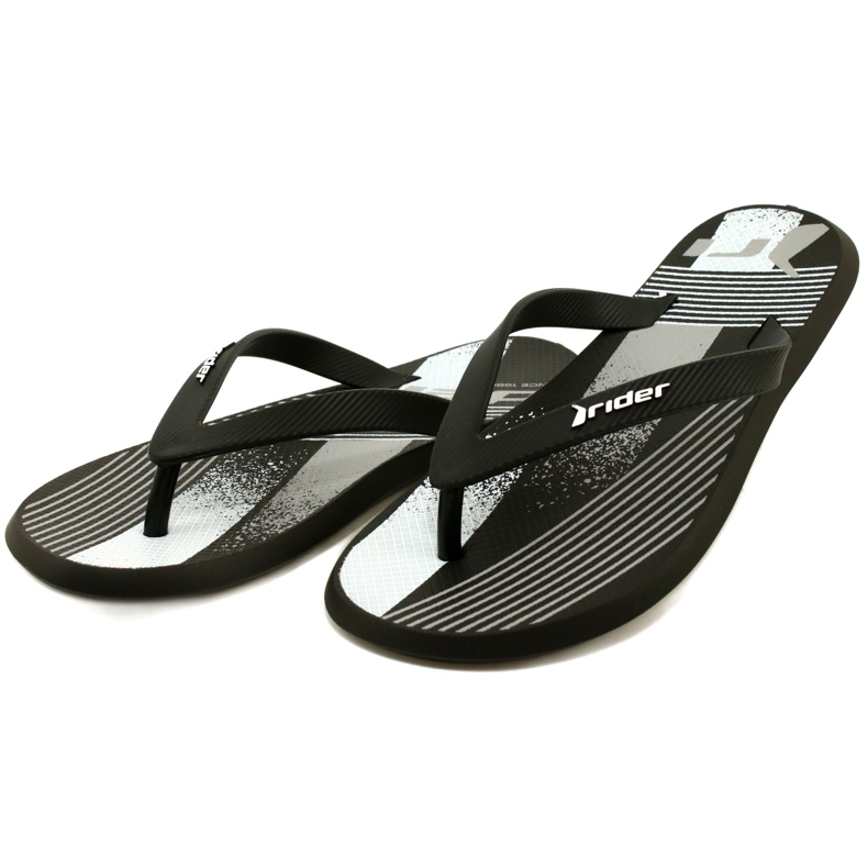 Ciabatte da uomo Rider 83419 AH973 Nero/Bianco 4