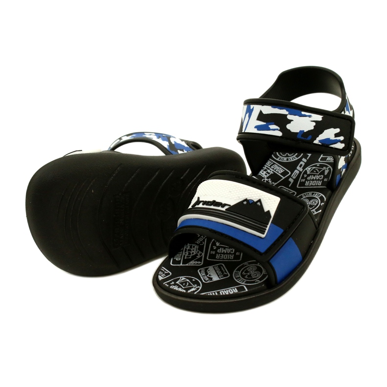 Boys 'Sandals Rider 83453 AG294 Black/Blue/White nero 4