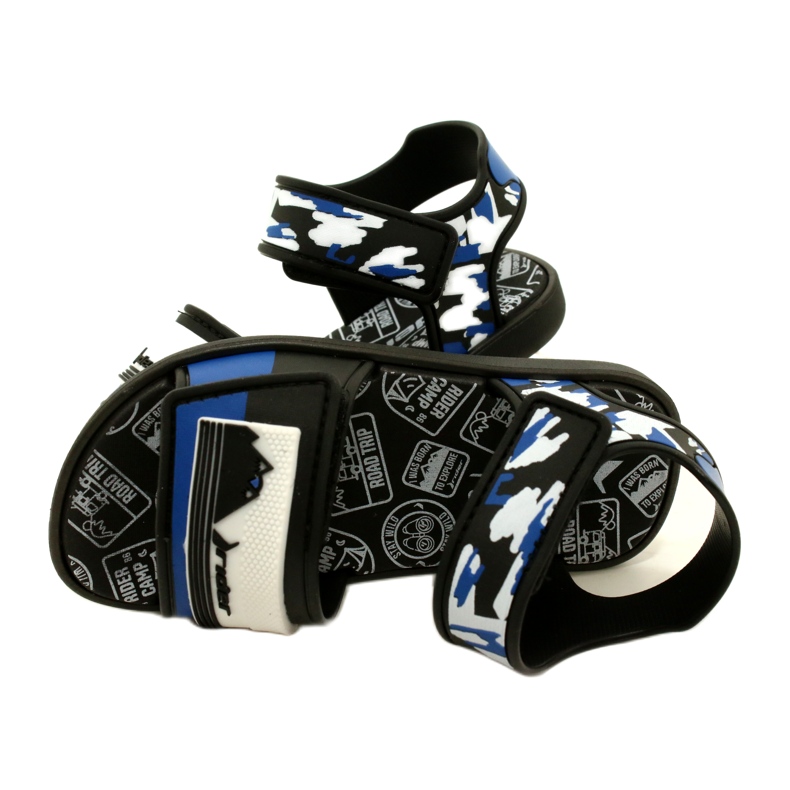 Boys 'Sandals Rider 83453 AG294 Black/Blue/White nero 5