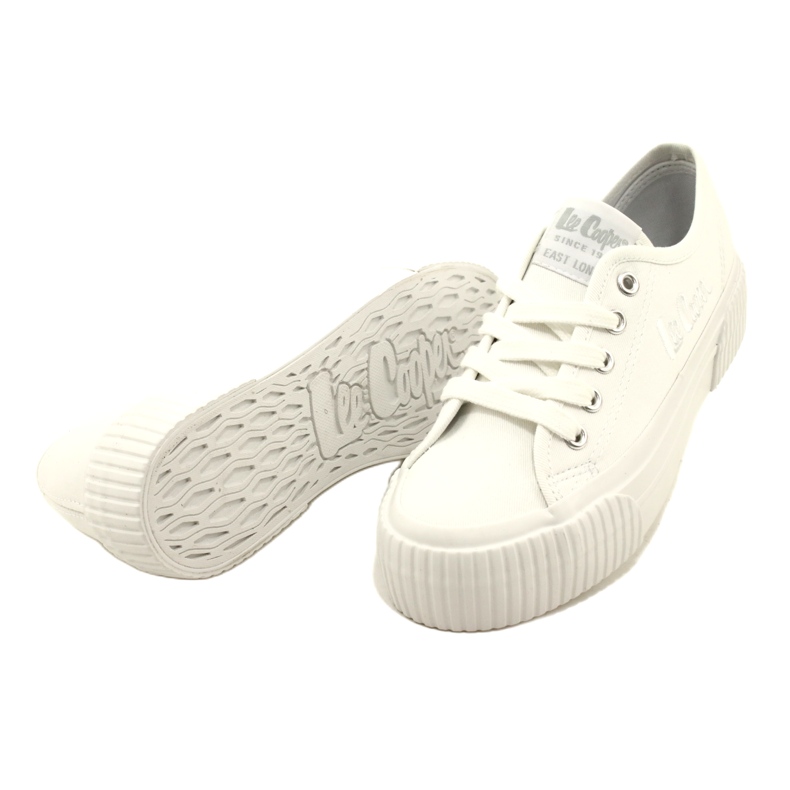 Lee Cooper LCW-23-31-1780L Scarpe da ginnastica con fondo spesso, bianche bianca 4