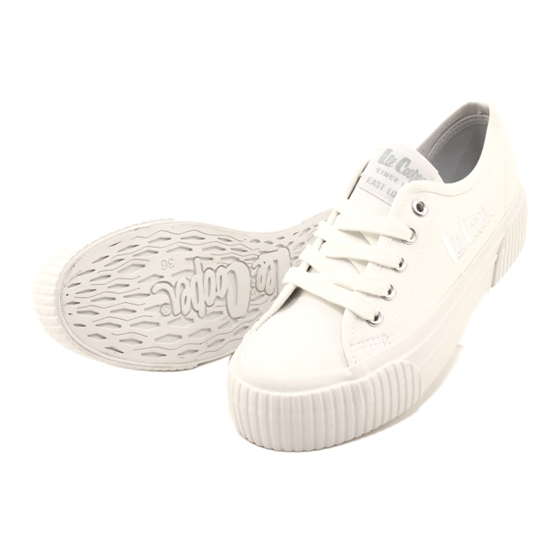 Lee Cooper LCW-23-31-1780L Scarpe da ginnastica con fondo spesso, bianche bianco 8