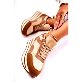 PS1 Scarpe sportive da donna in camoscio Marrone-Beige Elisse 3