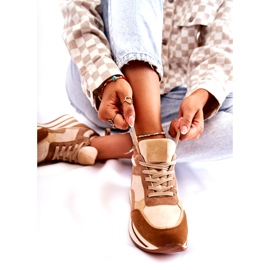PS1 Scarpe sportive da donna in camoscio Marrone-Beige Elisse 4