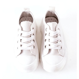 Sneakers per bambini sulla piattaforma bianca 3