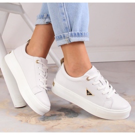Scarpe da donna in pelle con plateau bianco Filippo DP3533/23 1