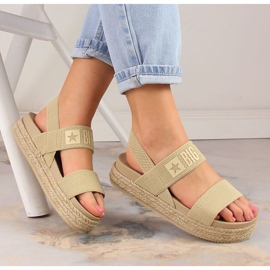 Espadrillas senza lacci Big Star LL274858 da donna beige 1