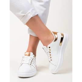 Sneakers bianche Shelovet con suola spessa bianco 2