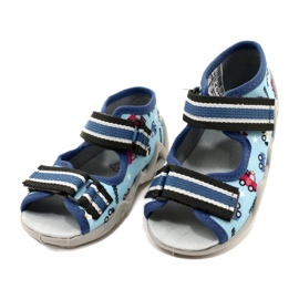 Pantofole per bambini Befado con velcro, blu 350P036 4