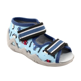 Pantofole per bambini Befado con velcro, blu 350P036 2