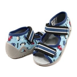 Pantofole per bambini Befado con velcro, blu 350P036 5