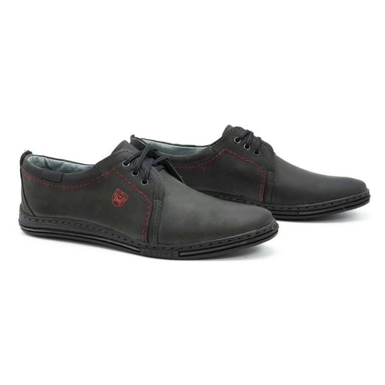 Polbut Scarpe in pelle per uomo 343 grigio 2