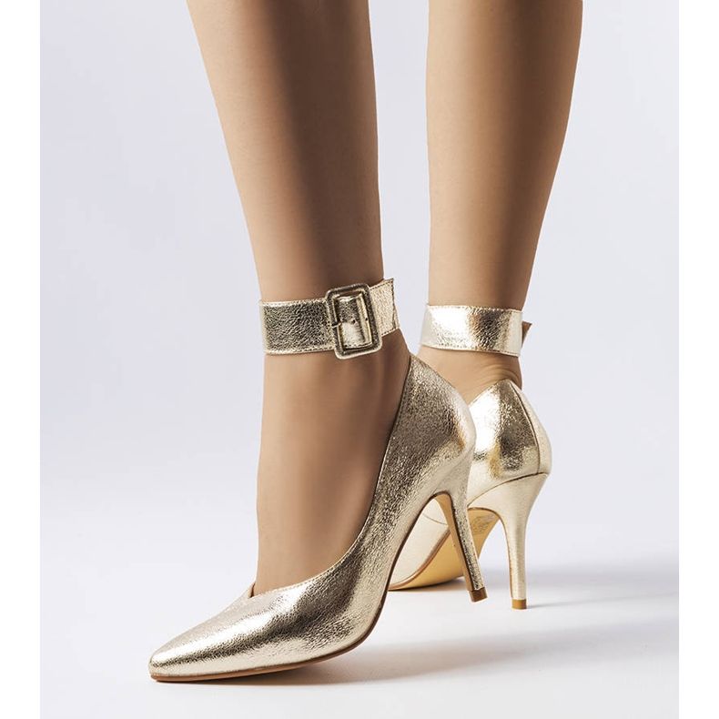 Tacchi Janin metallici dorati d'oro 1