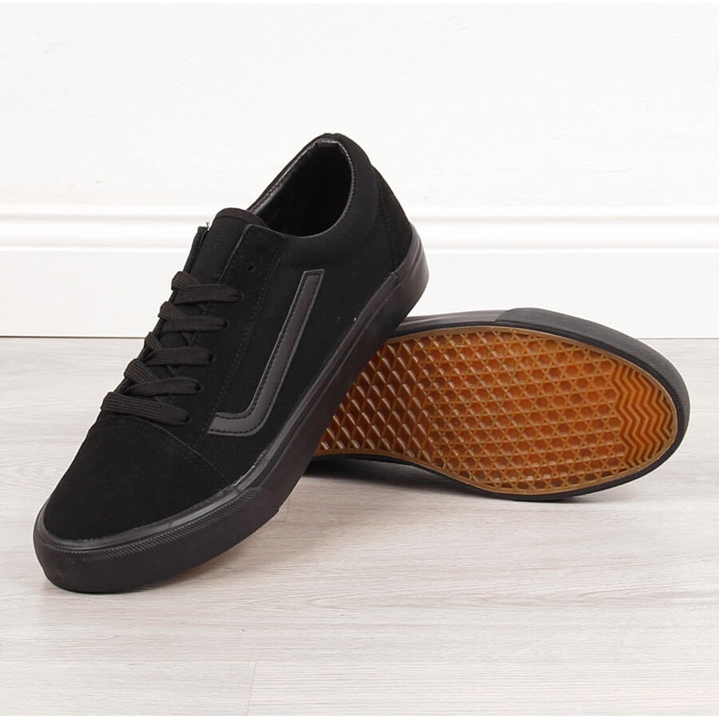 Sneakers basse nere da uomo Atletico WY18081 nero 1