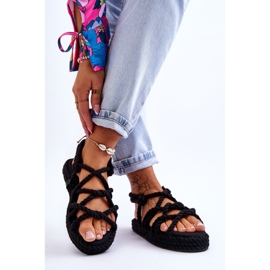 FG2 Sandali intrecciati alla moda da donna Black Tiffanie nero 2