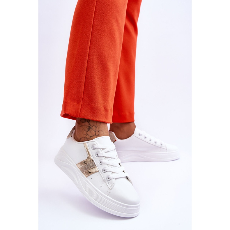 Diahna Sneakers Donna Bianche e Oro bianca 2