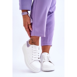 Scarpe Sportive Da Donna Con Motivo Decorativo Delizia Bianco-Viola 1