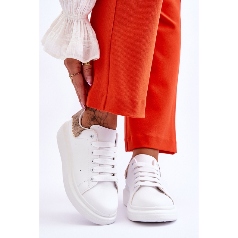 Scarpe Sportive Donna Con Motivo Decorativo White-Gold Delight bianco 1