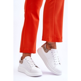 Scarpe Sportive Donna Con Motivo Decorativo White-Gold Delight bianco 2