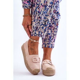 FI1 Espadrillas con plateau classico da donna Beige Maurine 1