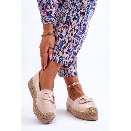 FI1 Espadrillas con plateau classico da donna Beige Maurine 2