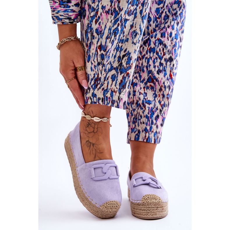 Espadrillas con plateau classico da donna viola Maurine 1